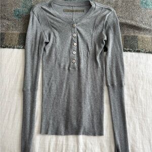 Enza Costa Ribbed Long Sleeve Tee